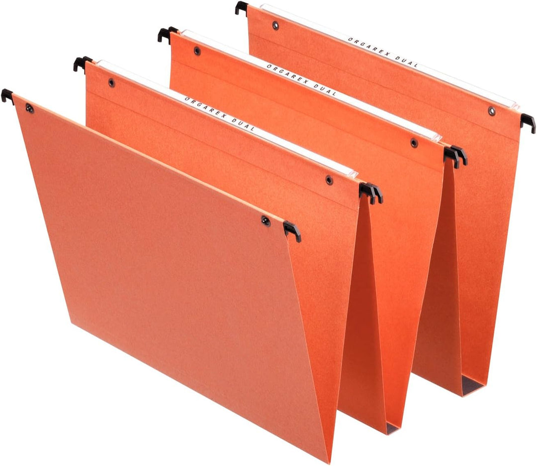 Esselte Dossiers suspendus Dual Orange V-Basse, Orange V-Basse
