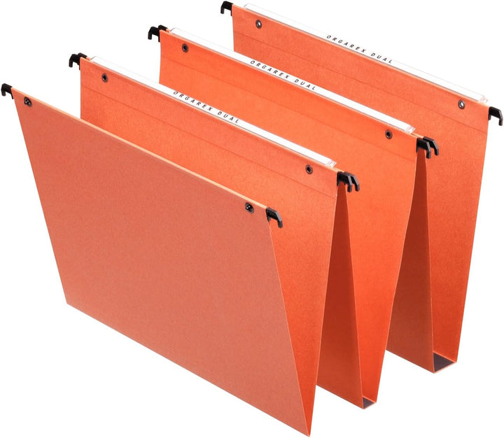 Esselte Dossiers suspendus Dual Orange V-Basse, Orange V-Basse