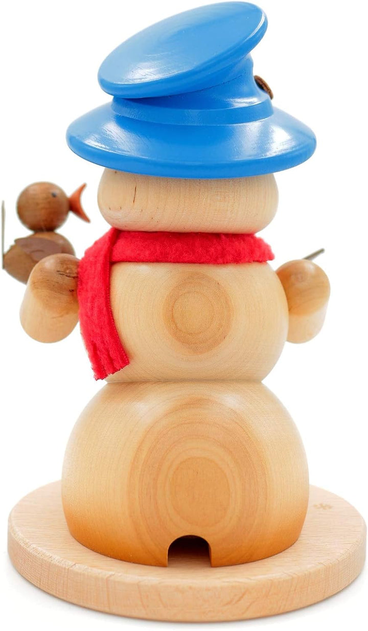 Kuhnert - Erzgebirgische Holzkunst Räuchermann Räucherfigur Schneemann 19cm - Sänger, Sänger