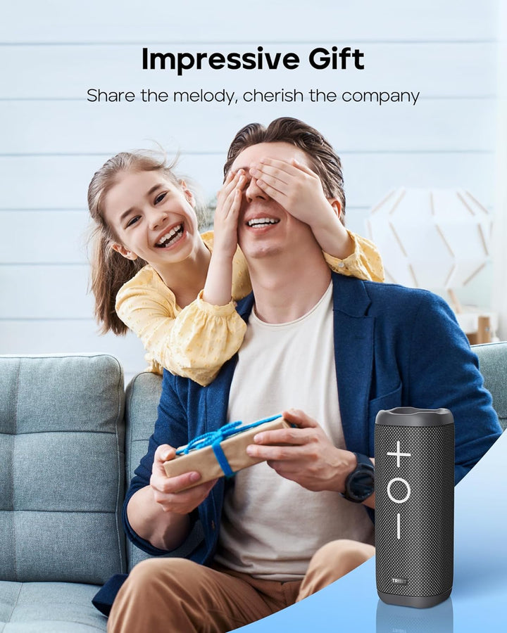 Tribit StormBox 2 Bluetooth-Lautsprecher mit 34W 360° Raumklang, XBass Tech, 24 Stunden Spielzeit, I