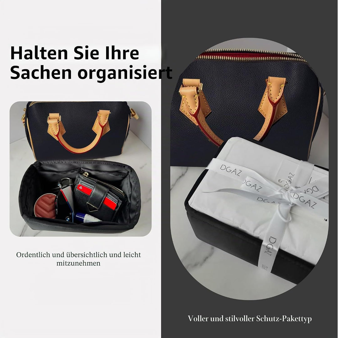 DGAZ Handtaschen Organizer Einsatz, Seide Handtaschenorganisator für LV Speedy Nano/20/25/30/35/40/4