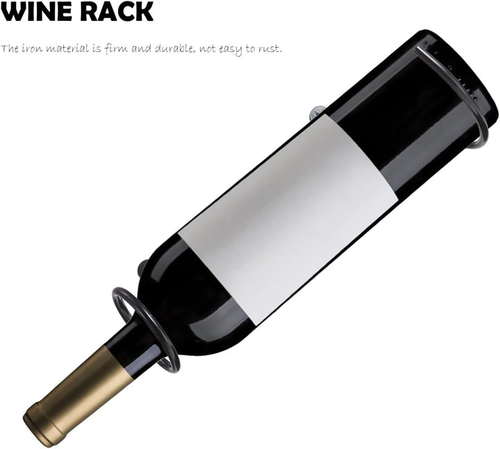 Flaschen Regal Weinregal Aus Eisen FüR 6 Flaschen Rotwein Lagerung Und PräSentation Kompaktes Schwar