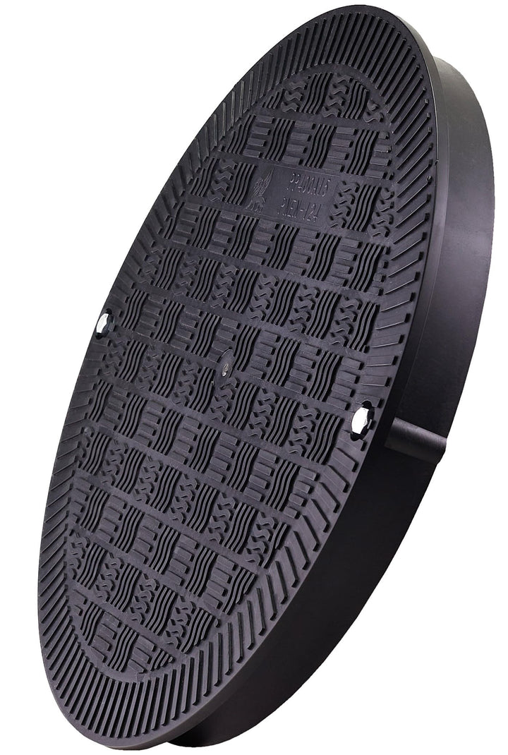 BABYLONPLAST Schachtabdeckung, Kanaldeckel, DN400, Kunststoff Schachtdeckel 15 kN - Passend für Ø400