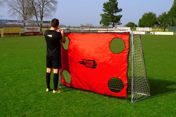 Fussballtor aus Stahl - 2,15 x 1,50m - mit Klicksystem und Zubehör - Torwand optional - Perfekt für