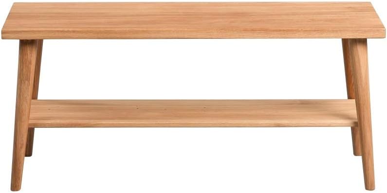 Beauty.Scouts Möbel MM Garderobenbank Annu 2" Massivholz Wildeiche geölt 90x40x30cm Schuhbank Schuhr