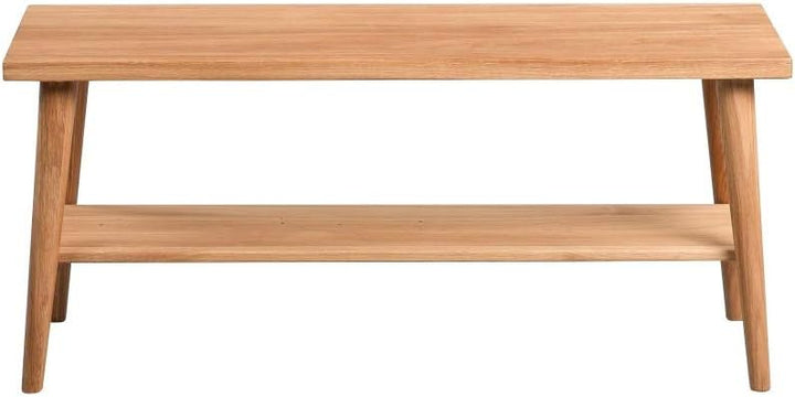 Beauty.Scouts Möbel MM Garderobenbank Annu 2" Massivholz Wildeiche geölt 90x40x30cm Schuhbank Schuhr