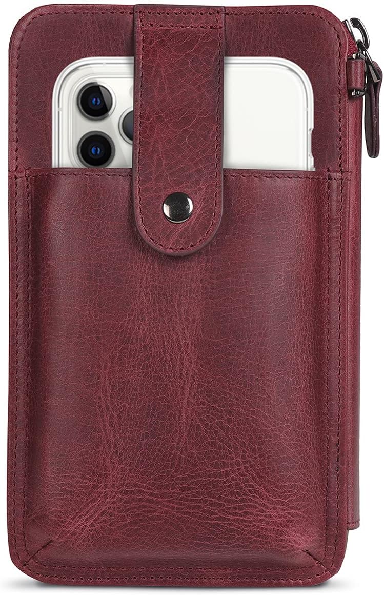 Otto Angelino - OTTANA Echtleder Handtasche - Unisex Damson, Damson