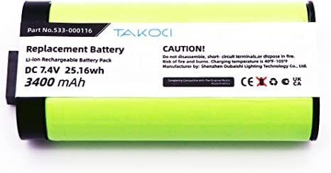 AUVTKALL Ersatzakku für Logitech S-00147, UE MegaBoom533-000116, 533-000138 7,4 V 3400 mAh