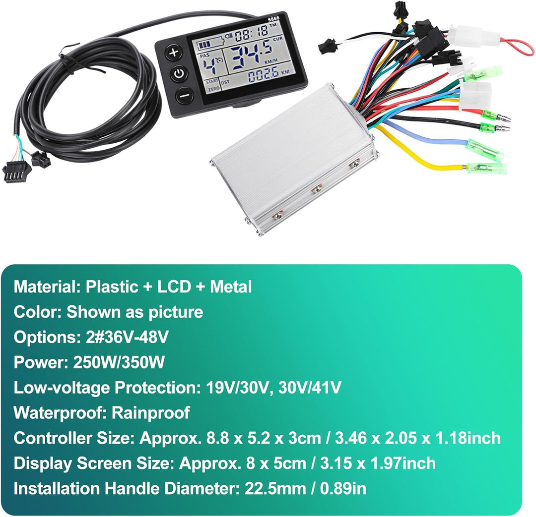 Ailao Ebike Controller Wasserdichtes E Bike Steuergerät LCD Display Brushless Motor Controller Scoot
