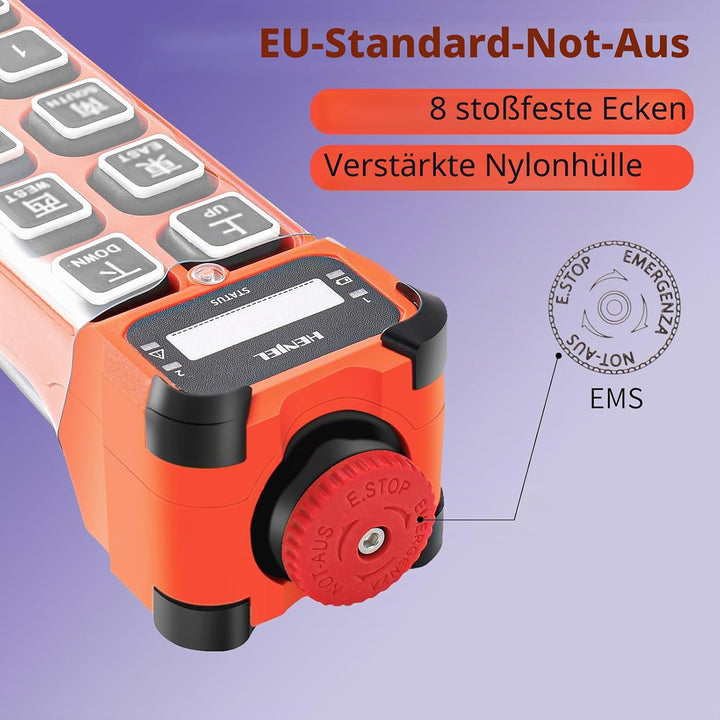 H112 Industrielle Funkfernbedienung Kräne 12-65V 2T1R | 12-Tasten-Multifunktionsfernbedienung für Tu
