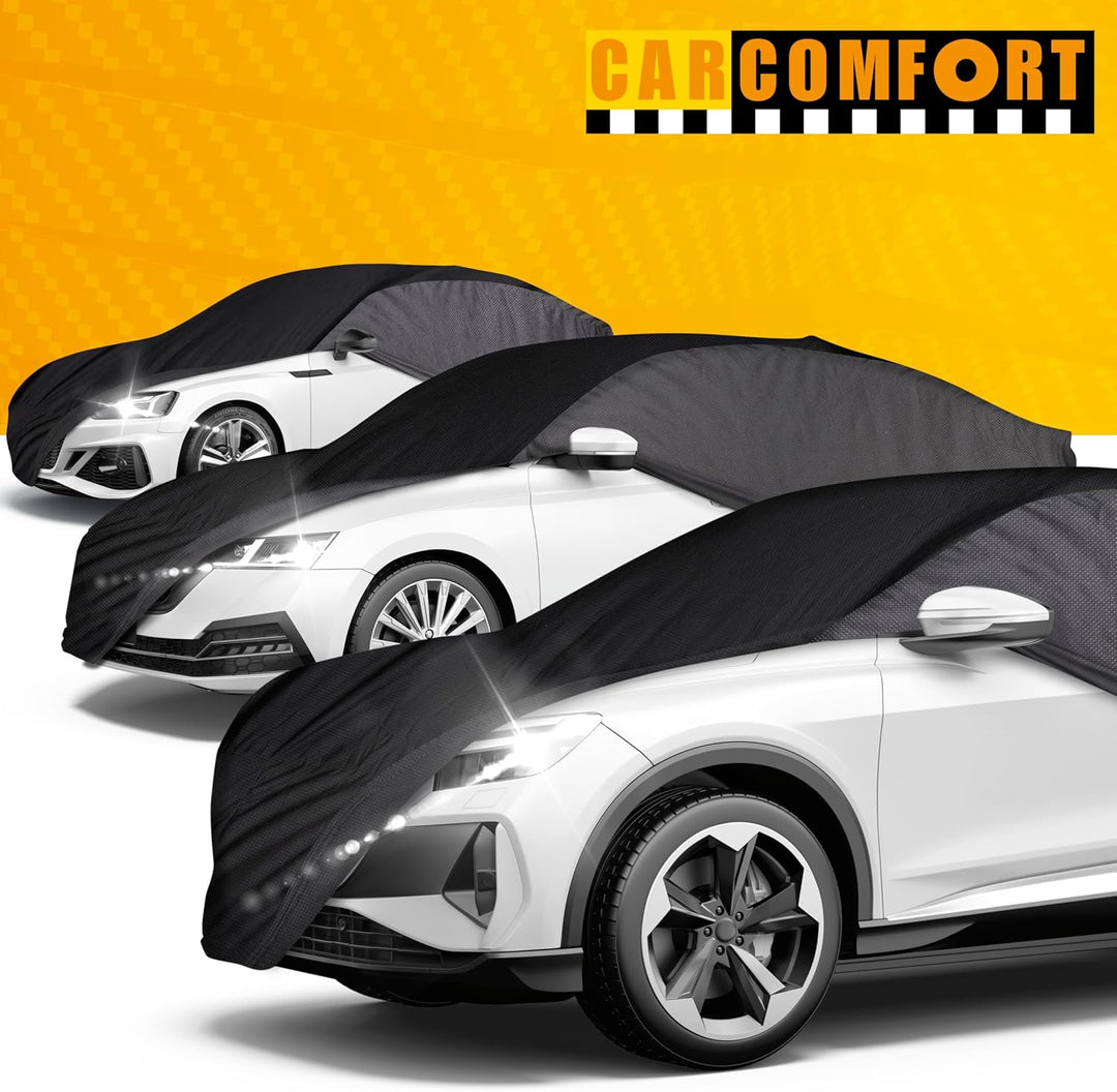 WALSER CarComfort Autoplane Indoor Eco Kombi L, Auto-Abdeckplane atmungsaktiv, lackschonende Autoabd