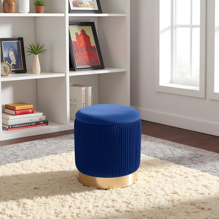 AllEquip 2er-Set Sitzhocker Samt Schminktisch Pouf Hocker mit Stauraum Ottoman Aufbewahrungshocker (