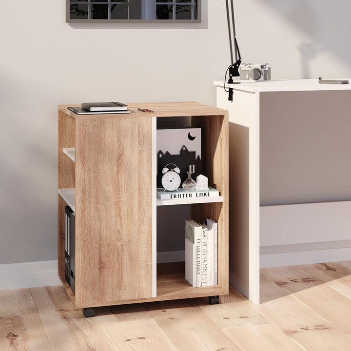 Vicco Rollcontainer, Sonoma/Weiss, 59 x 53 cm, Sonoma