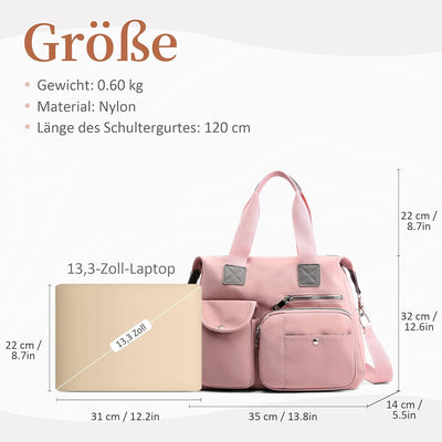 DIRRONA Elegant Damen Umhängetasche Gross Kapazität Handtasche Casual Reise Schultertasche Multi Tas