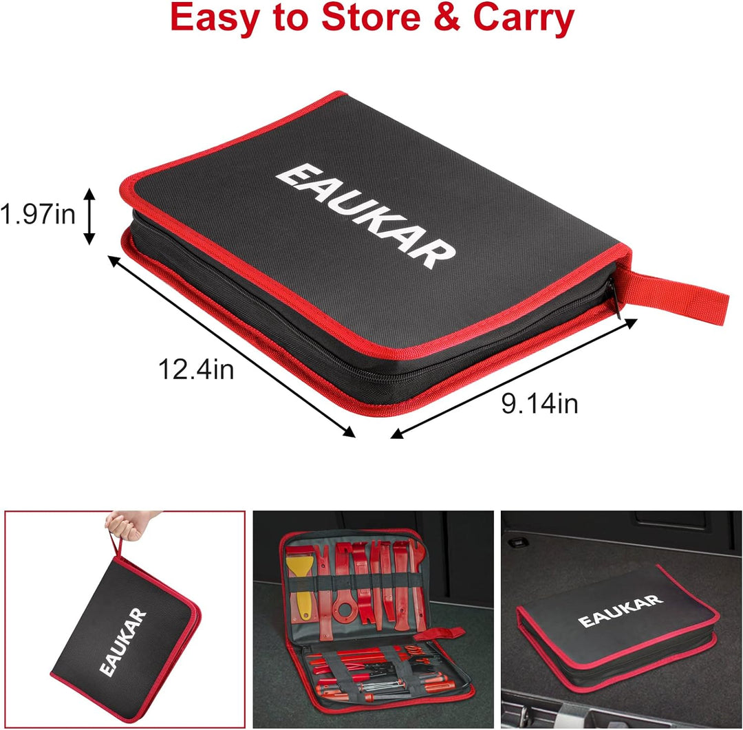 Eaukar Auto Demontage Werkzeuge, 330 Stück Fahrzeug Demontage Zierleistenkeile Innen-Verkleidung Heb