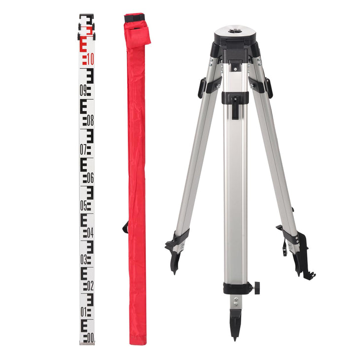 3M Teleskop-Nivellierlatte &amp; Vermessungsstativ-Set, Hochleistungs-Vermessungsset (3 Meter Reichweite