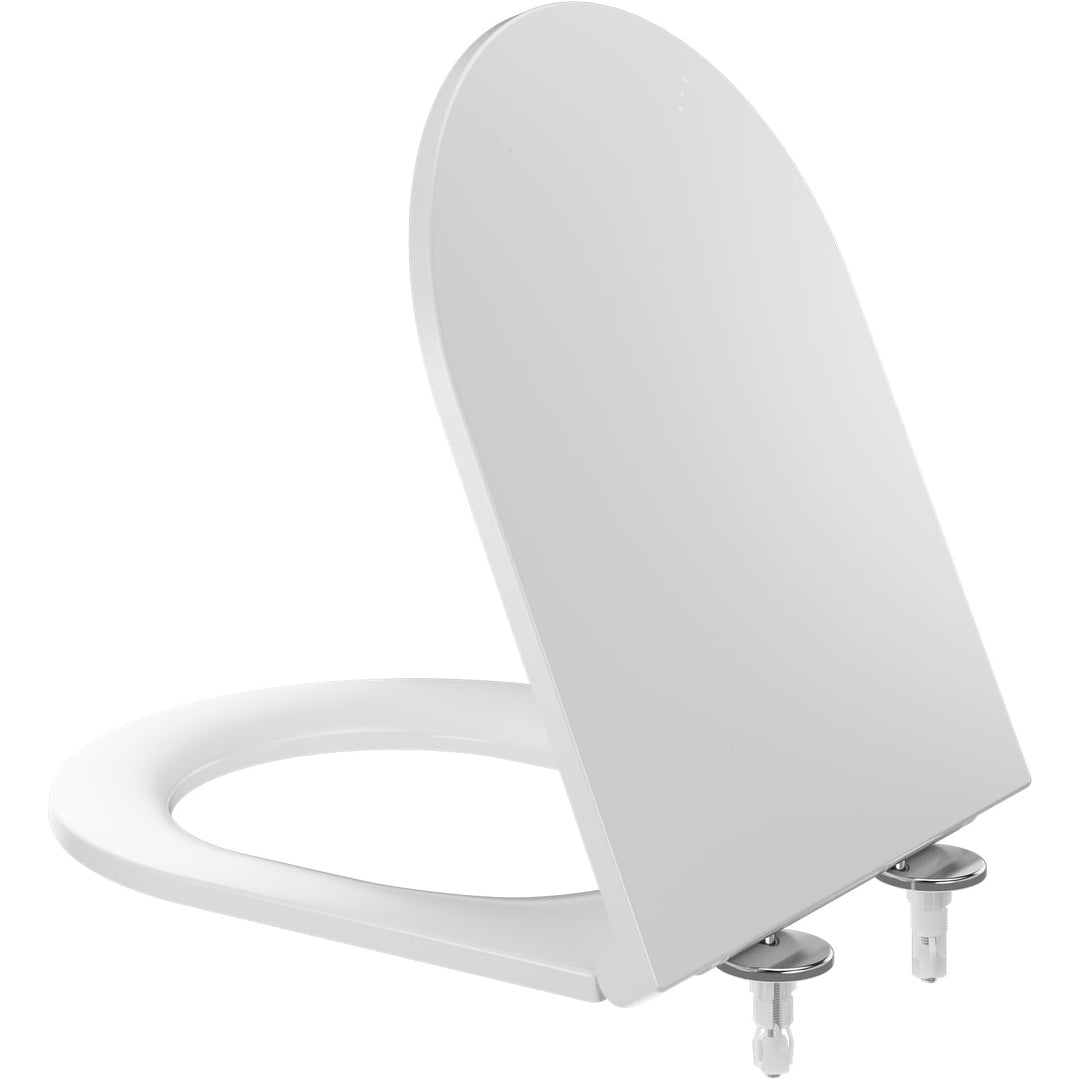 CECIPA Universeller Toilettendeckel mit Absenkautomatik Duroplast WC Sitz Antibakterieller Wackelfre