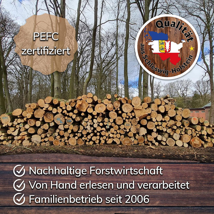 Landree® BIRKE 16Kg Kaminholz, Brennholz, Feuerholz, ofenfertig, ca 30cm Scheitlänge direkt vom Fami