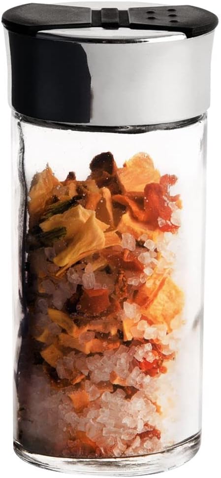 orion group Küchenbehälter Gewürzstreuer Gewürzspender mit Streueinsatz aus Glas 100 ml 6 Stück Set