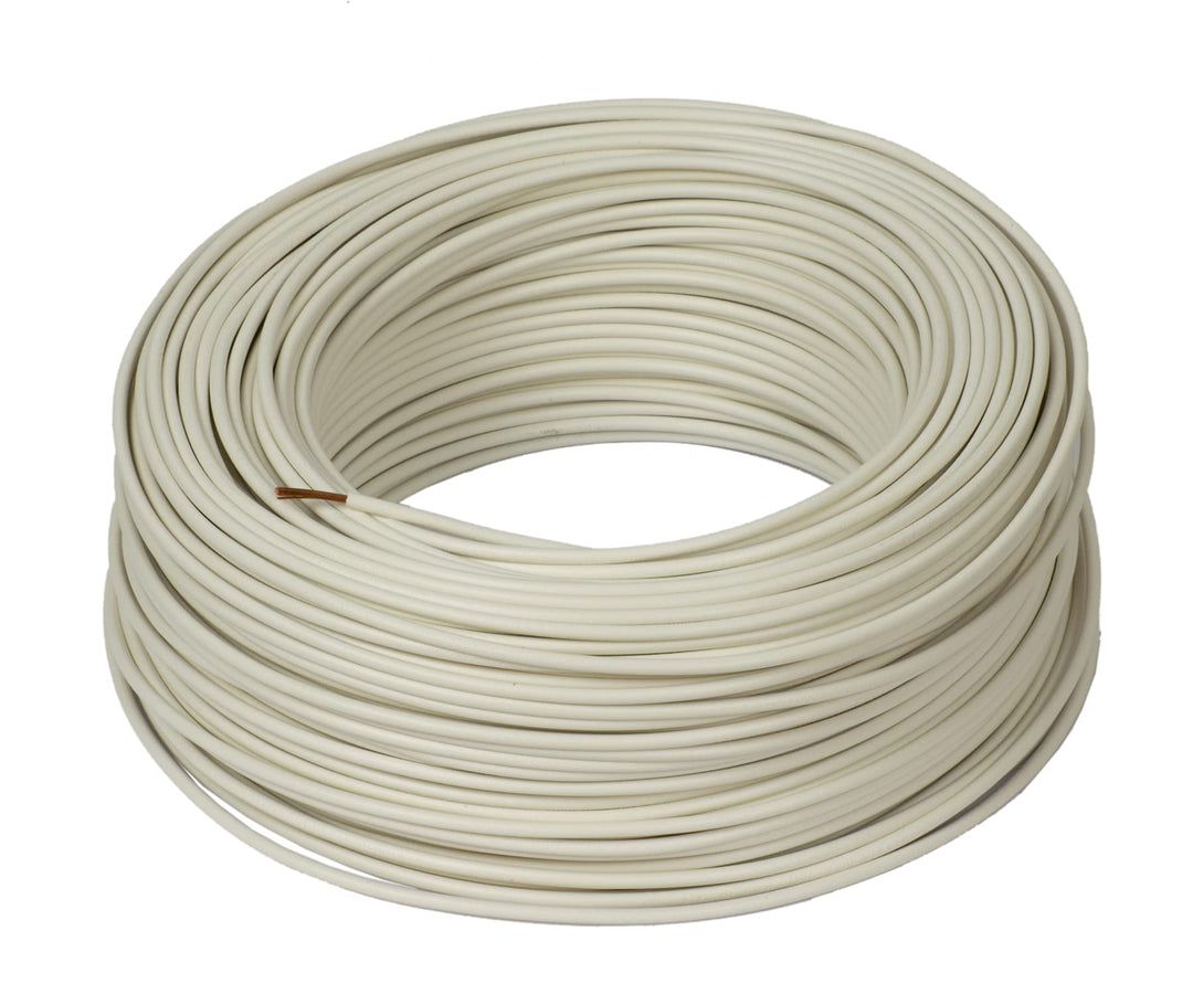 100m 1,5mm² LAPP Kabel H07V-K Einzelader Litze Leitung Einzelader flexibel (Weiss), Weiss