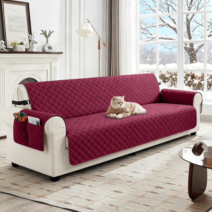 TAOCOCO Sofa Überzug, Sofabezug Wasserdicht Mit Gummiband，Wohnzimmer Anti-Rutsch Gepolsterter Sofasc