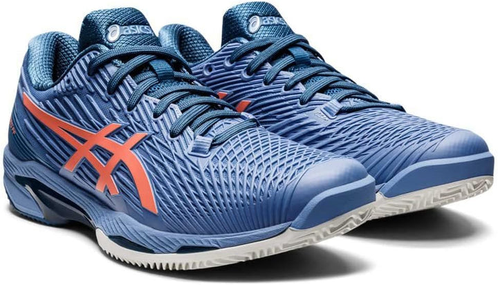 ASICS Solution Speed FF 2 Clay Tennisschuh für Schnelle Plätze für Männer Schwarz Hellblau 40.5 EU B