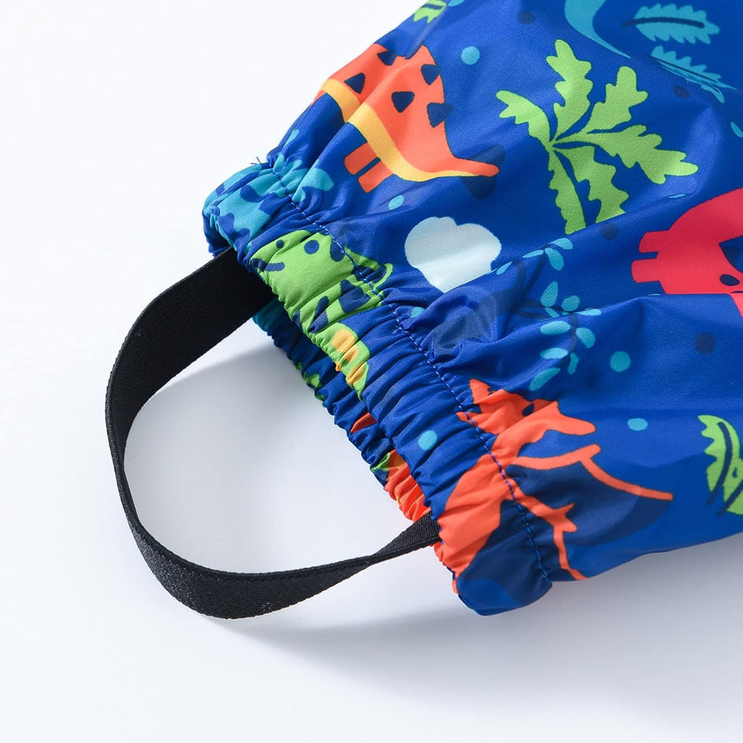 Regen Kinderkleidung Kinder Dinosaurier Regenbogen Bedruckte Regenjacke mit Kapuze Winddichter Regen