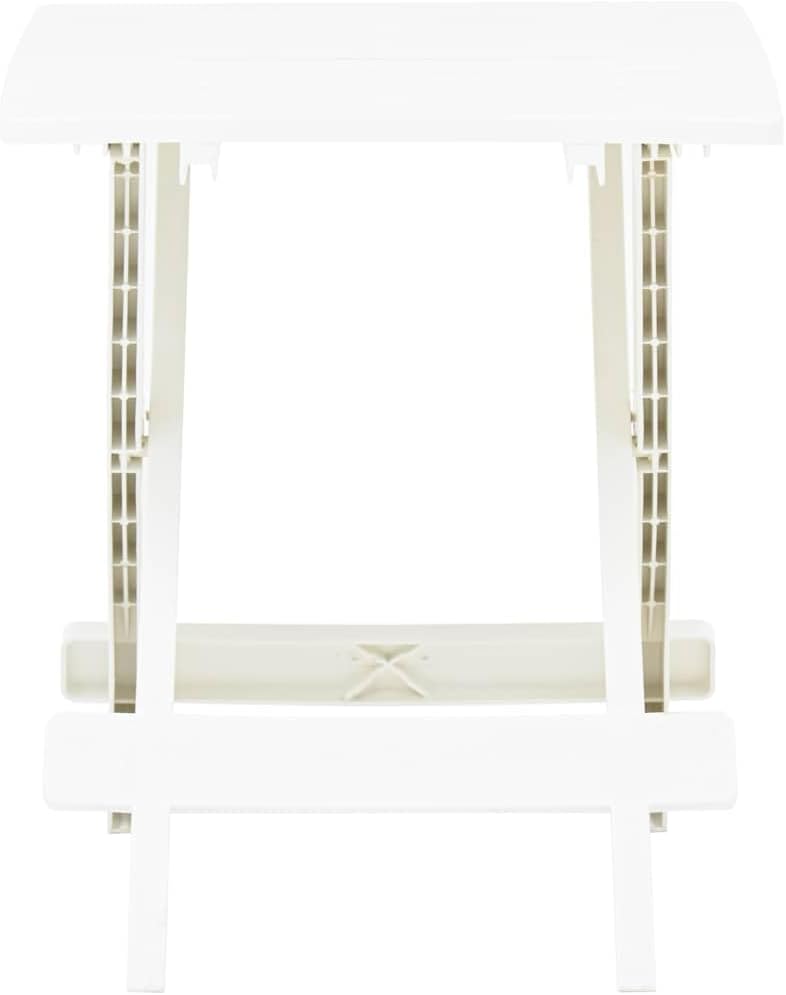 Quadratischer Camping-Klapptisch, Made in Italy, 44x50x44 cm, weisse Farbe