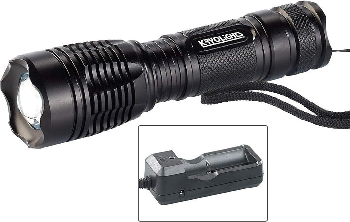 KryoLights aufladbare Taschenlampe: LED-Taschenlampe TRC-144.a mit Akku und Ladegerät, 1.000 lm, IP4