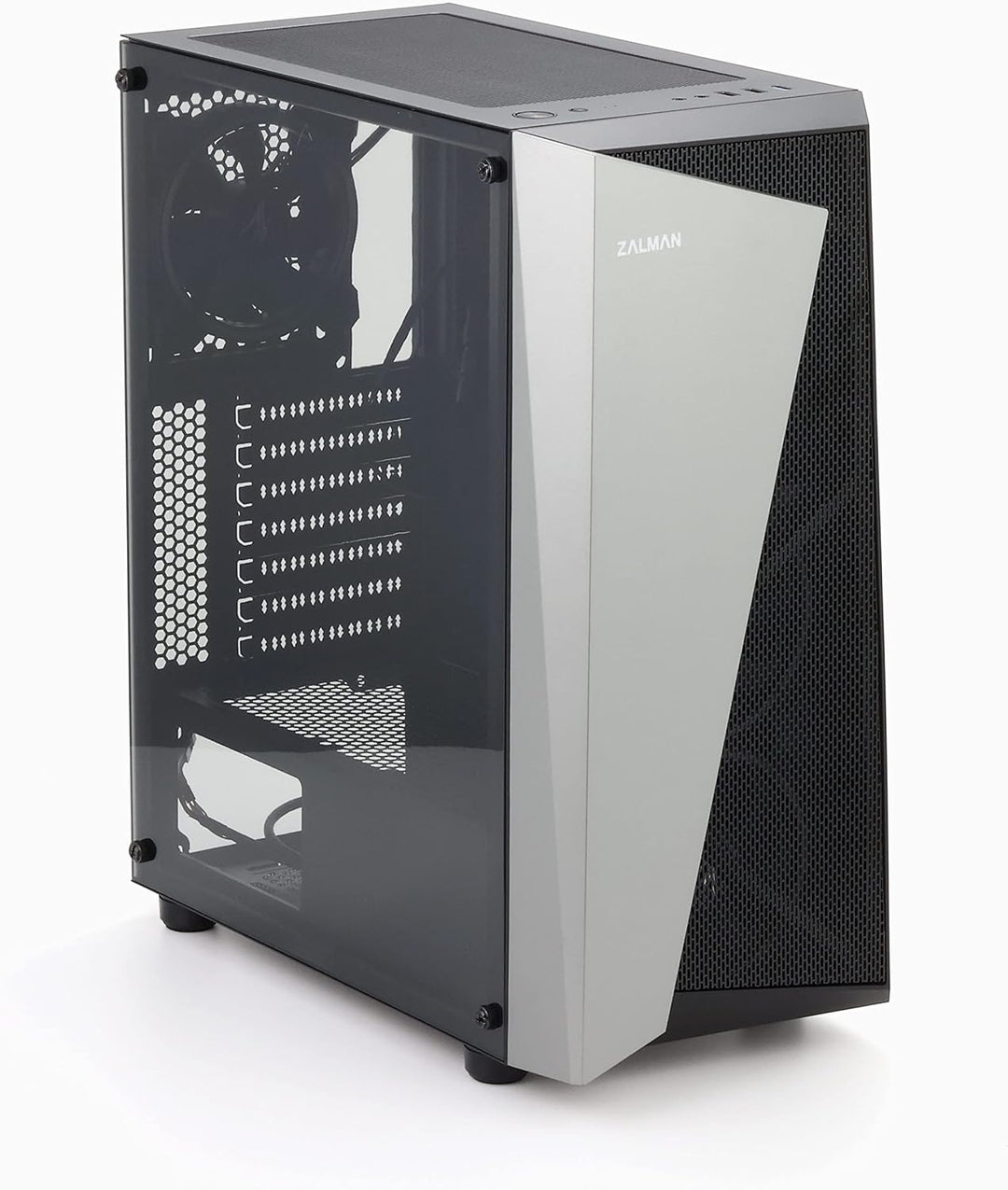 Zalman S4 Plus Mid Tower PC Gehäuse ATX, Acrylic Panel, 3xRGB 120mm Fan, Schwarz