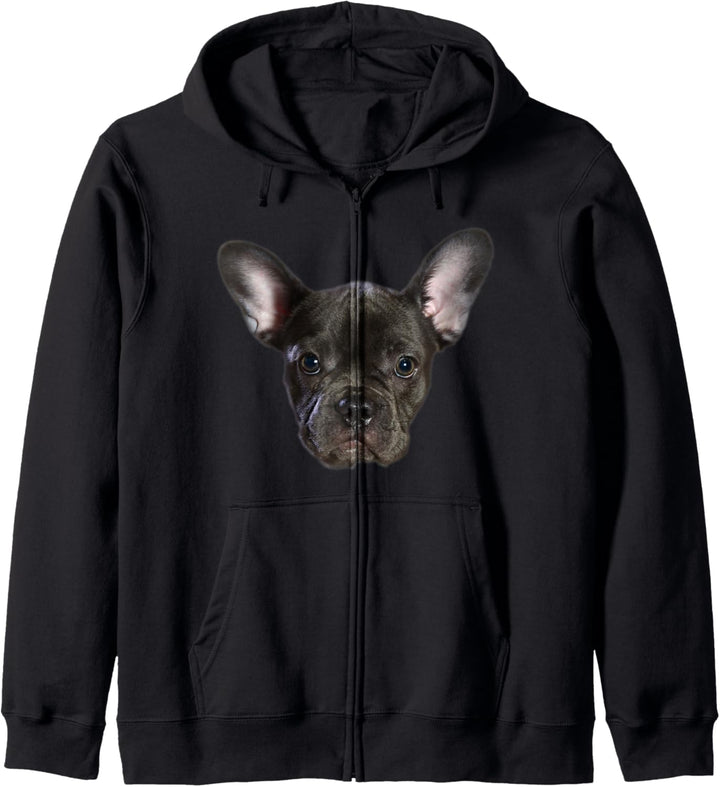 Gesicht der französischen Bulldogge Kapuzenjacke