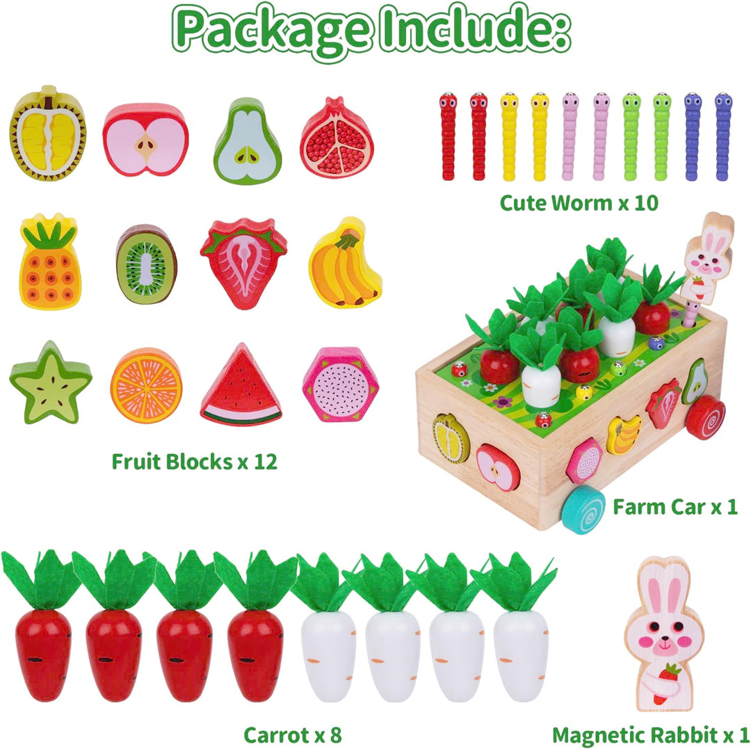 Kinder Montessori Spielzeug ab 1 2 3 Jahr | 7-in-1 Holzspielzeug 2 Jahre | Steckspiel Sortierspiel H