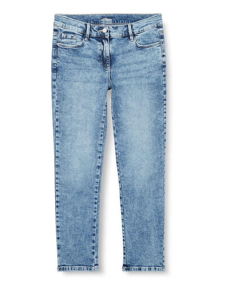 s.Oliver Mädchen Ankle Jeans, Suri Slim Fit 140 Slim Blau, 140 Slim Blau