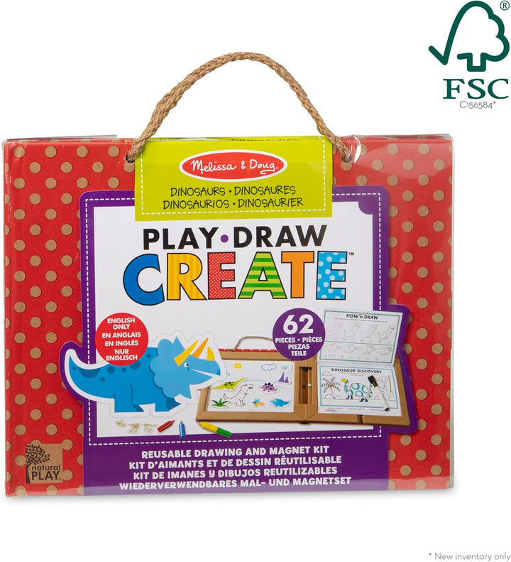 Melissa & Doug | Natural Play: Spielen, Zeichnen, Kreieren, Wiederverwendbares | Mal & Magnet-Set -