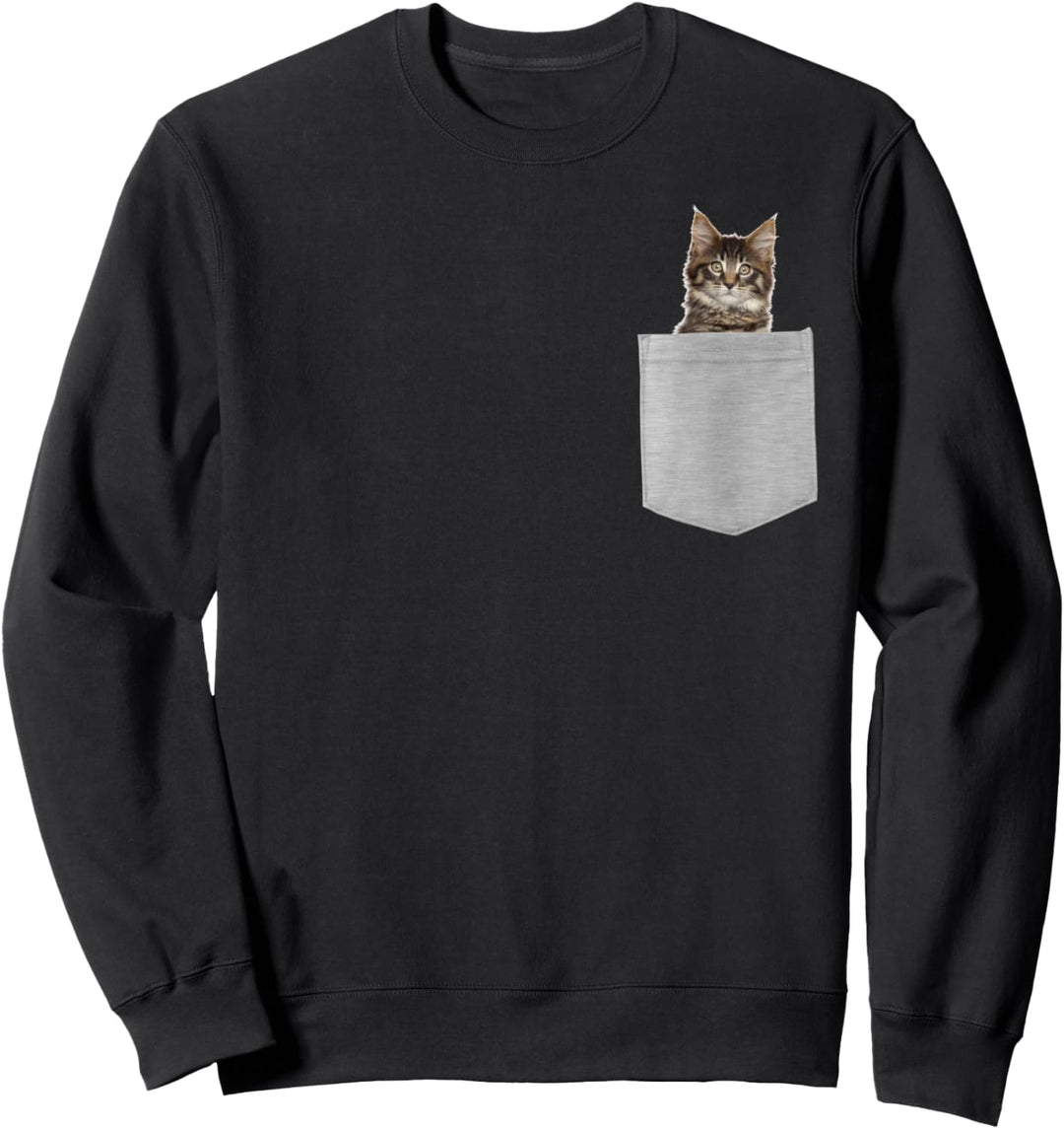 Maine Coon Cat In Your Pocket Sweatshirt