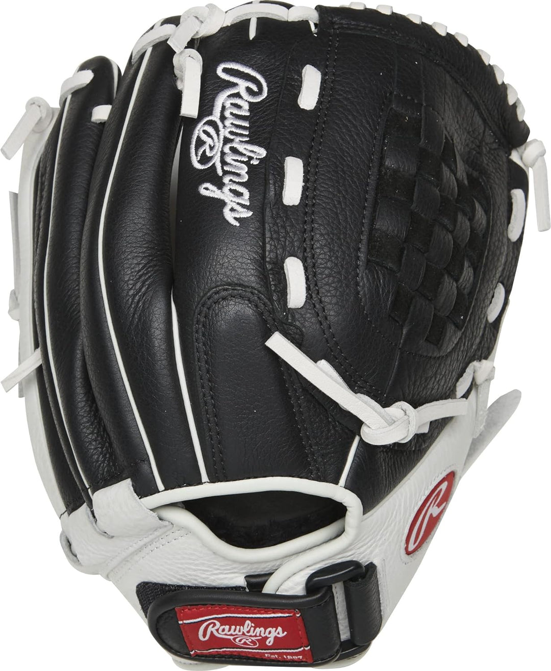 Rawlings Shut Out Youth Softball Glove Series Rechte Hand Wurf 30 cm (12 Zoll) - Korbnetz schwarz /