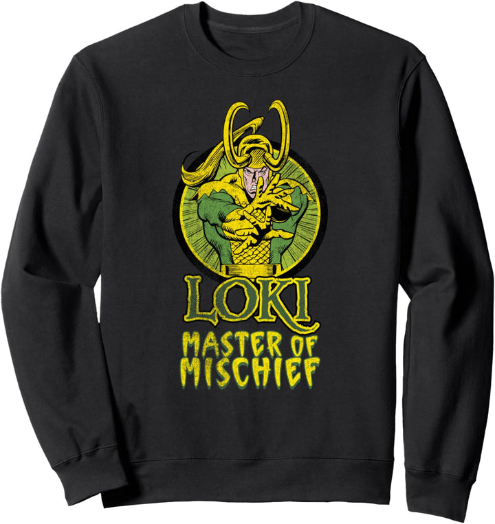 Marvel Loki Master of Mischief Vintage Comic Villain Sweatshirt