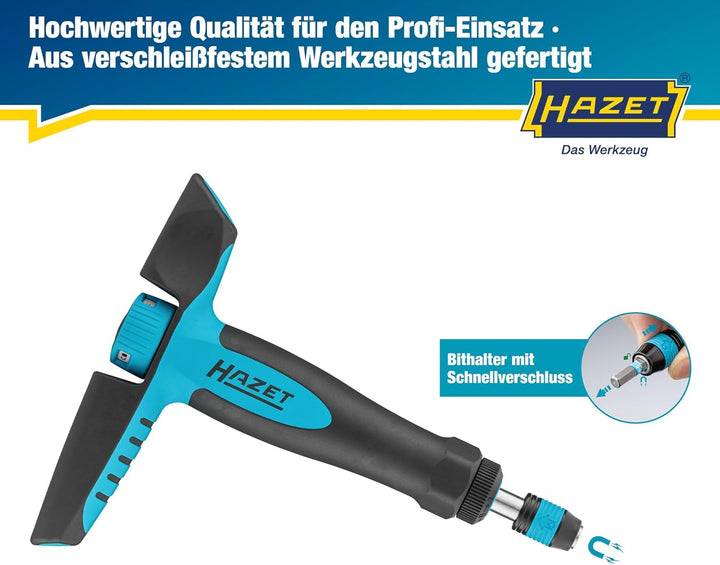 HAZET Drehmomentschraubendreher 6005CT-100, 1/4" mit Quergriff, 4-10 Nm, 6% Genauigkeit, 198 mm Läng