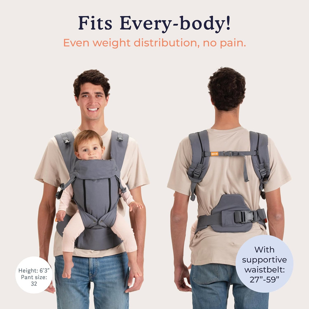 Beco 8 Babytrage Neugeborene ab Geburt bis Kleinkind - Cool Hybrid Baby Trage mit verstellbarem Sitz