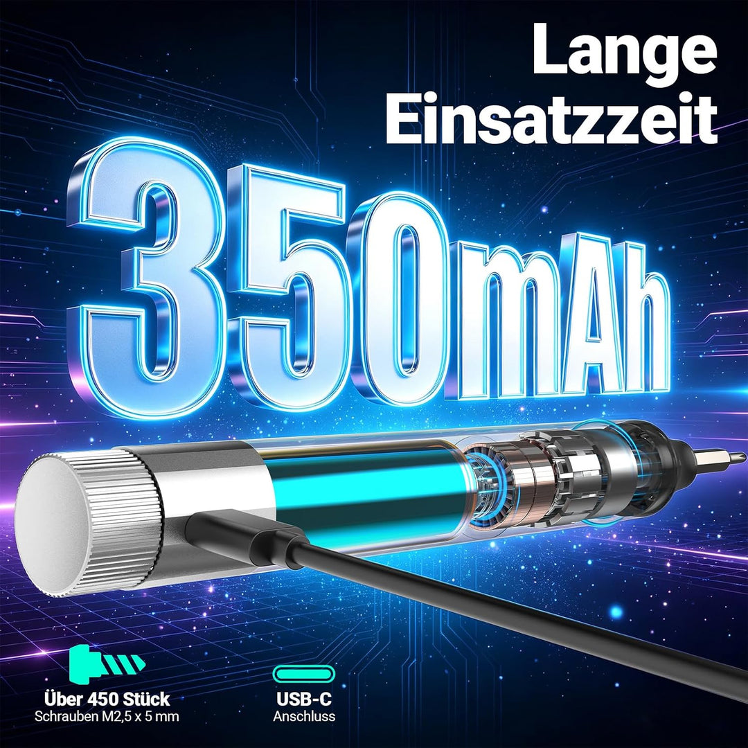 Elektrischer Präzisionsschraubendreher, Schraubendreher Set mit 48 S2 Bits | 48 S2-Bits · 4 Drehmome
