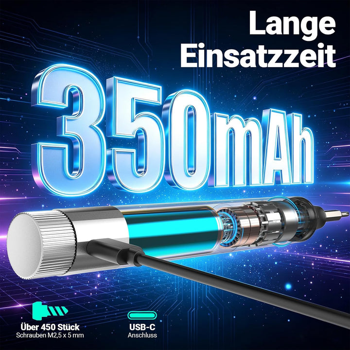 Elektrischer Präzisionsschraubendreher, Schraubendreher Set mit 48 S2 Bits | 48 S2-Bits · 4 Drehmome