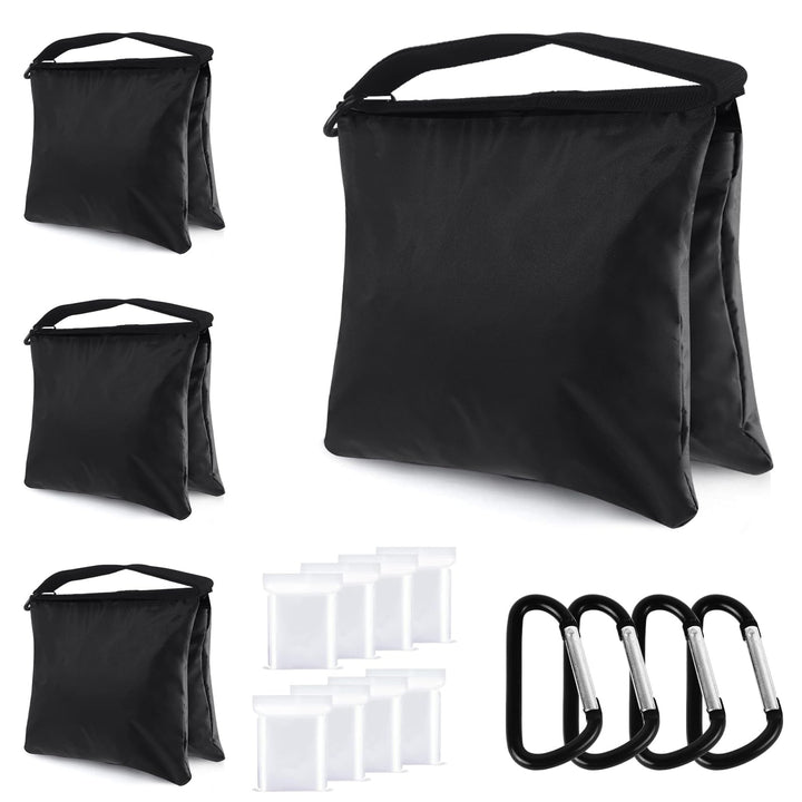 ABCCANOPY Sandsack Satteltasche Fotografie Gewicht Taschen für Video Ständer, 4 Packungen (schwarz),