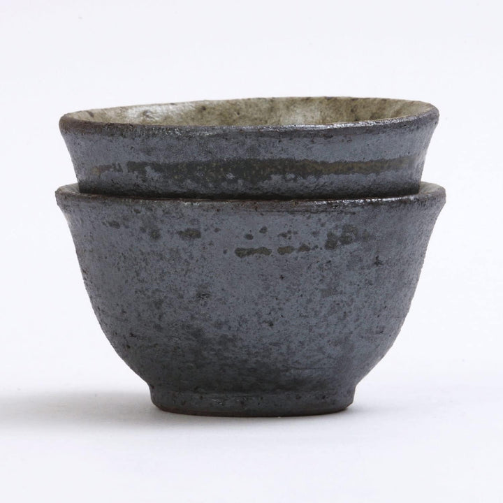 Shigaraki Pottery Sumi-iro Kyusu Teekanne und Yunomi Set