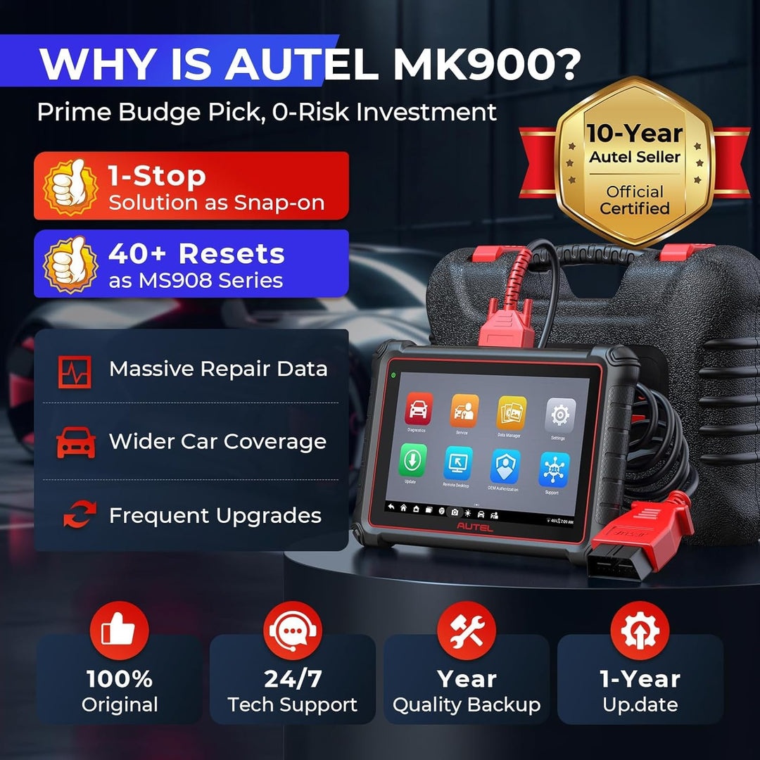 Autel MaxiPRO MP808S OBD2 Diagnose Scanner, 2 Jahre Update Auto-Diagnose Scan Tool, Bidirektional Ko
