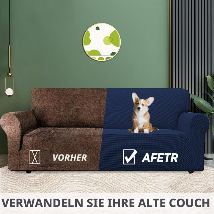 YSTELLAA Stretch Sofa überzug 3 Sitzer, Super Elastisch Sofabezug Mit Armlehnen Waschbarer, kratzfes