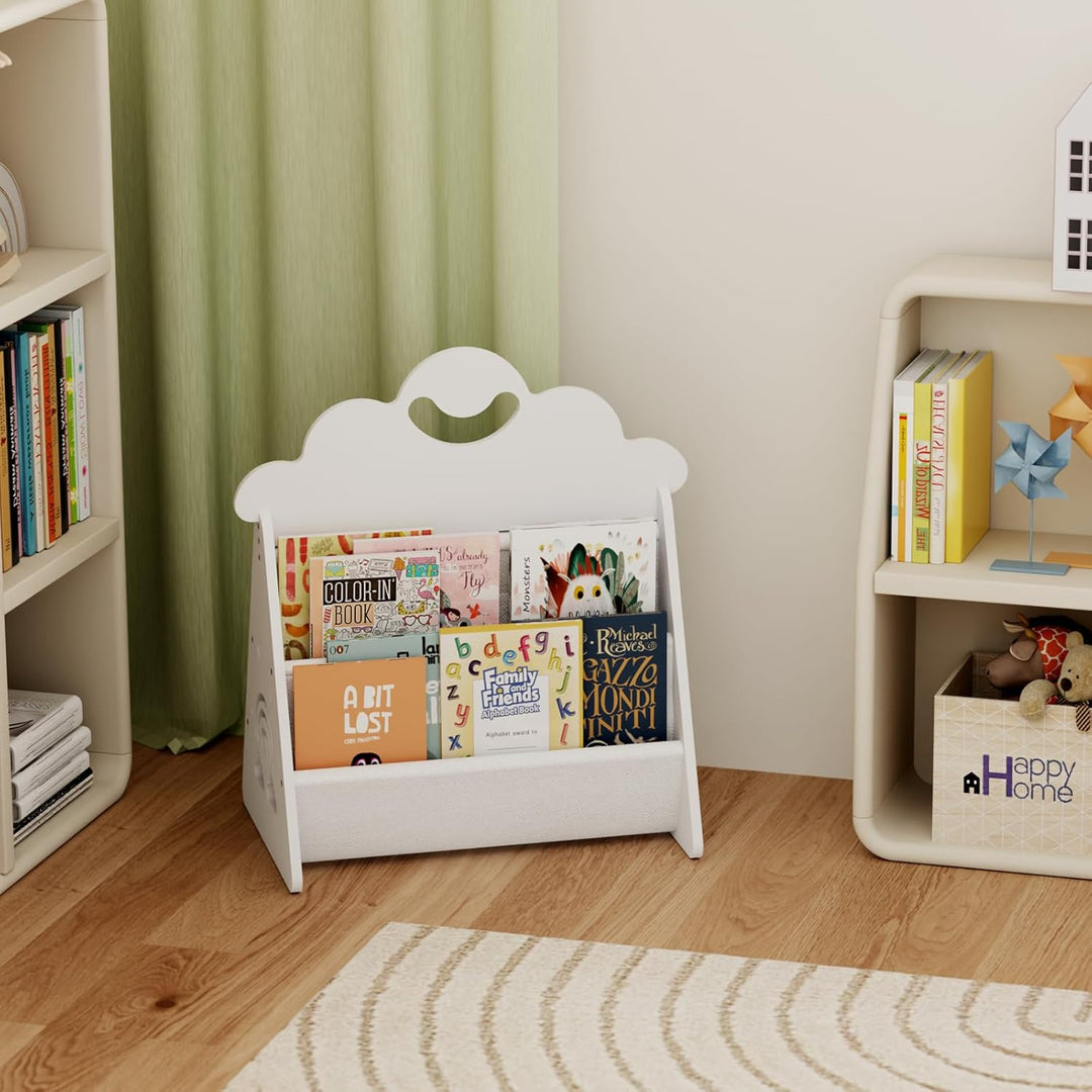 Kinder Bücherregal Holz,Montessori Bücherregal Kinder, Bücherkiste Kinder für Leseecke, Babyzimmer,