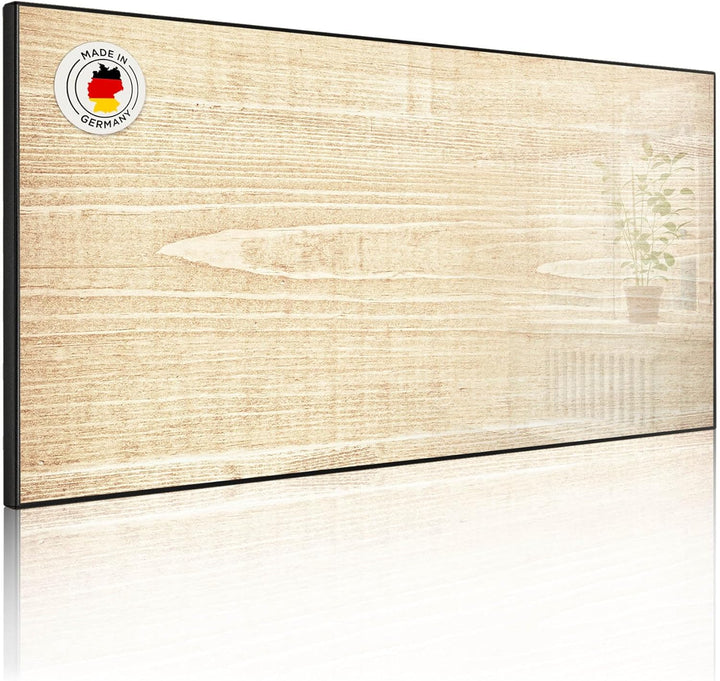 banjado Magnettafel schwarz 78 x 37cm / Magnetwand Metall/Magnetpinnwand als Memoboard/Pinnwand Magn