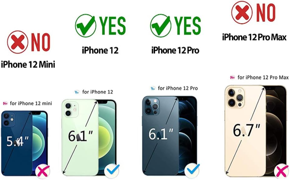 VISOUL iPhone 12/12 Pro Hülle, Handyhülle [100% Rindsleder] [RFID Schutz] [Schützt vor Stoss] [Stand