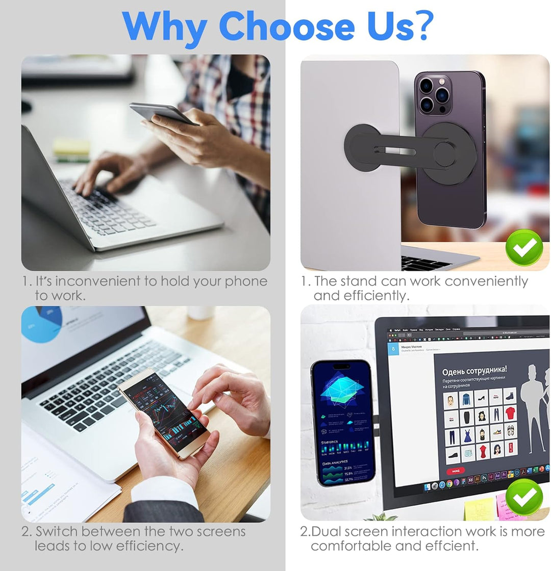 CloudValley Magnetische Laptop Handy Ständer, Einstellbare Kamera-Übergabe Zubehör für MacBook & iPh