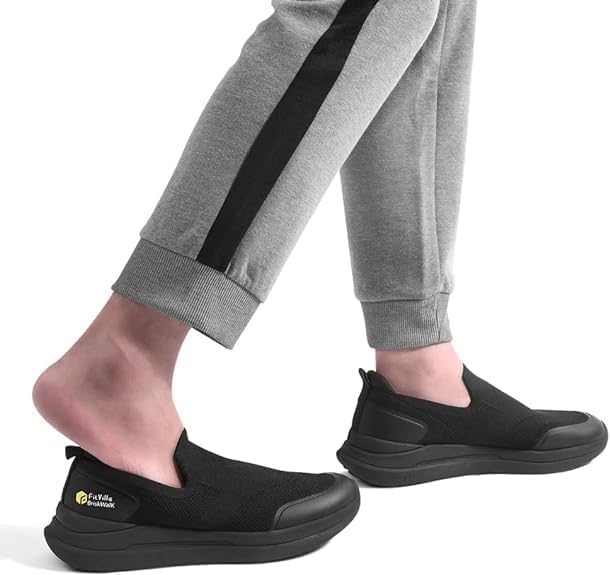 FitVille Herren Slip on Sneakers Extra Weite Bequeme Turnschuh Leicht Walkingschuhe Atmungsaktiv Bre